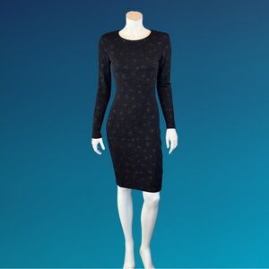 90s Vintage Ronni Nicole STARBURST GLITTER Bodycon Dress / S XS